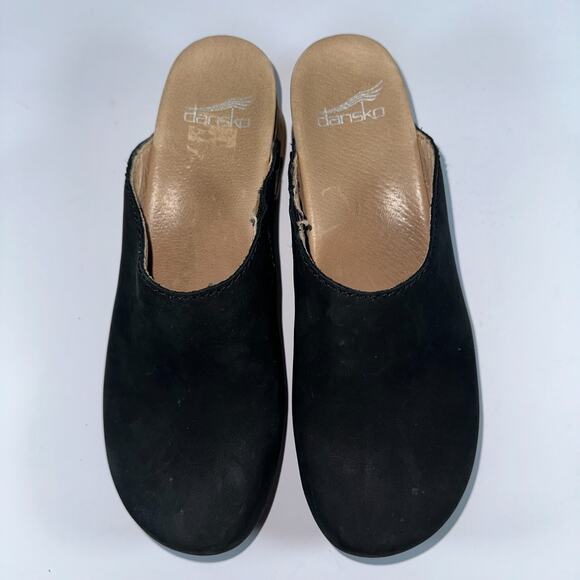 Dansko Giulia Clog Womens 39 (US 8.5-9) Black Milled Nubuck Slides Boho - Picture 2 of 13
